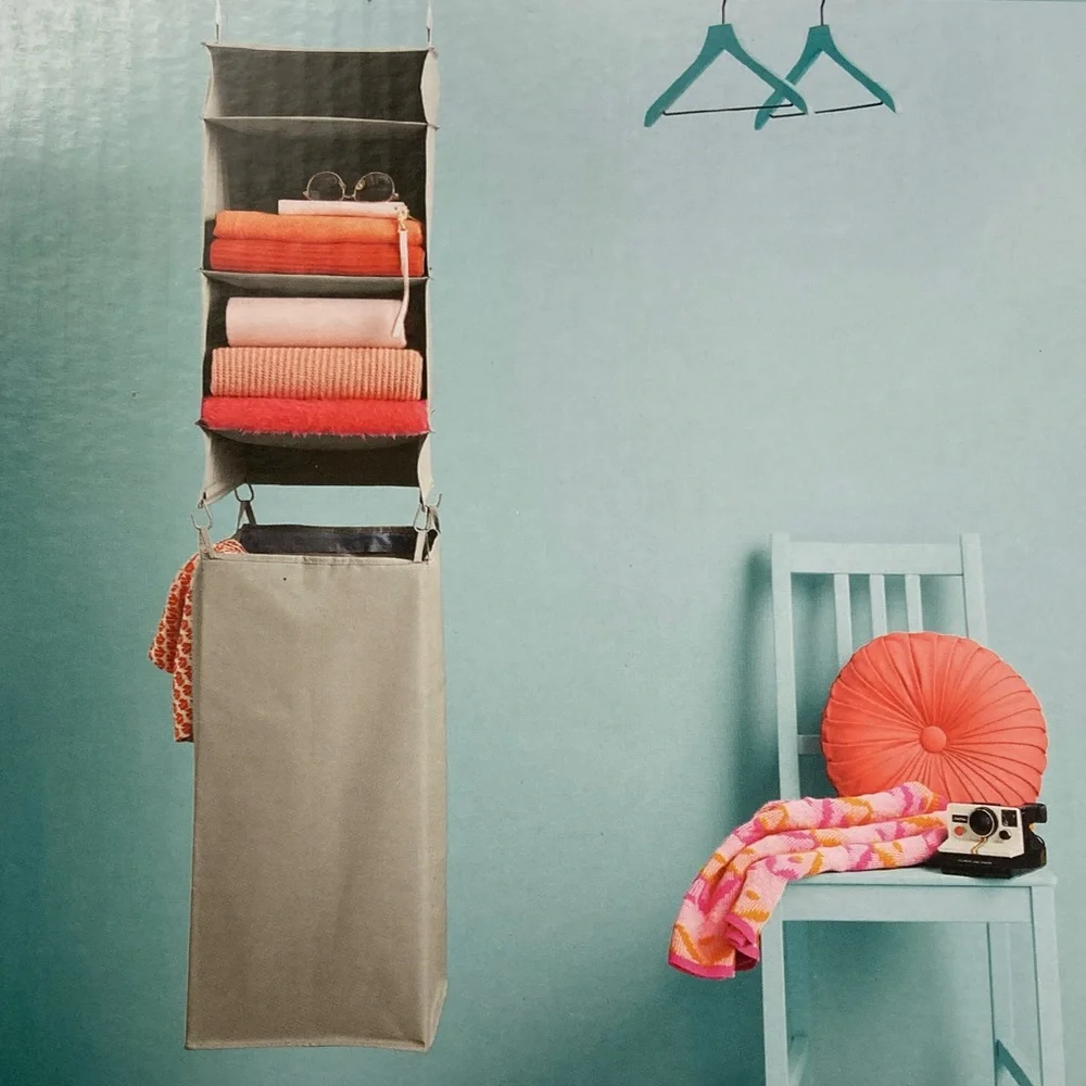 NWT Room Essentials Hanging 3-Shelf + Laundry Closet Organizer
